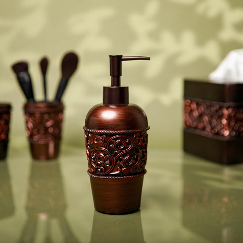 Essentra Home Bronze Liquid Soap Dispenser for Bathroom, Bedroom or Kitchen. Also Great for Hand Lotion and Essential Oils....