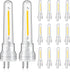 Meonum 14 Pack S14 Replacement Light Bulbs, 1.7 Watt Replacement S14 LED Bulb, Shatterproof Waterproof and Dimmable Replacement S14 Light Bulb for...