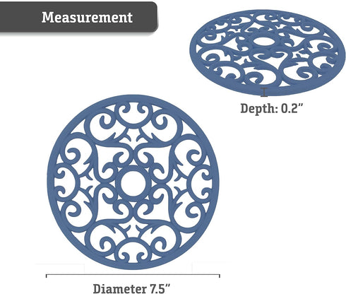 Makerstep Silicone Trivet Mat 3 Set in Heart Design Trivets. Hot Pan Holder Hot Pads for Countertop & Table. Non Slip, Serving Dishes Plates. Dish...