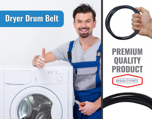 Dryer Drum Belt Exact Fit for WE12M29 137292700 AP4565702, 134163500, 134503900, 148271, 1615170, 5303283287, PS3408299 Compatible with GE Frigidaire Kenmore and more