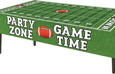 AnapoliZ Football Tablecloth Plastic | 3 Pcs Party Pack (54' Inch Wide x 72' Inch Long) | Rectangular Game Day Table Cover | Football Party Touchd...