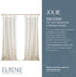 Elrene Home Fashions Jolie Crushed Semi-Sheer Window Curtain, Adjustable Tie-Top Single Panel, 52" x 84" (1 Panel), Ivory...