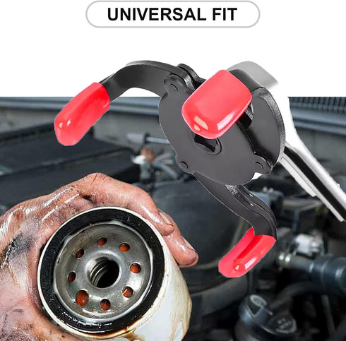 Toolwiz Universal Oil Filter Wrench 3 Jaw Adjustable Oil Filter Removal Tool for Removing Oil Filters from Diameters 2-3/8 to 3-7/8 inch...