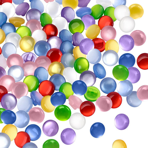 PAGOW 120pcs 11mm Colorful Mushroon Sewing Buttons Craft Resin Pearl Fasteners Scrapbooking DIY Christmas Valentines Birthday for Kids Clothes Coa...