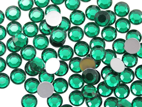 Allstarco 1000PCS 5mm SS21 Green Emerald .MD Acrylic Flat Back Rhinestones for Jewelry Making and Face Painting Card Making Embelishments Plastic ...