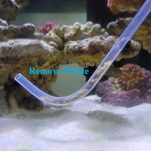 Aquarium Coral Feeder Fish Feeder Waste Clean Tool Manual Cleaner Water Changer Fish Tank Cleaning Tool Siphon Dropper Waste Remover Aquatic Botto...