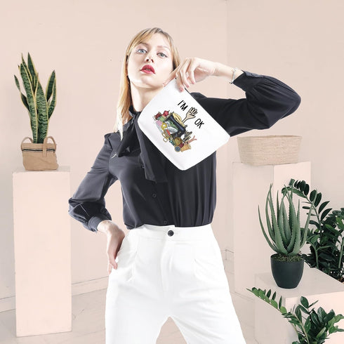 GJTIM Quilting Themed Gift Sewing Gift Sewing Storage Bag Stitching Makeup Bag For Quilters Seamstress Tailors Sewing Lovers (OK Sewing Bag)...