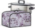 Purple Flower Slow Cooker Dust Cover Oval 6-8 Qt Dust Proof Convenient...