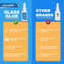 Glass Glue - 35g Super Fast-Curing Adhesive for Plastic, Ceramic, Wood, Metal, Glass, Rubber, DIY Crafts - Clear, Acrylic, Mirror - Instant, Stron...