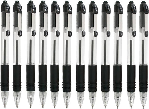 Zebra Z-Grip Retractable Ballpoint Pen 1.0mm Point Size Black Ink 40 Pack...