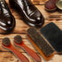 Shoe Brush, 4 Pieces Horsehair Shoe Brush, Shoe Brush Polish Kit, Horse Hair Brush for Leather Cleaner Brush with Shoe Shine Cloth Leather Shoes B...