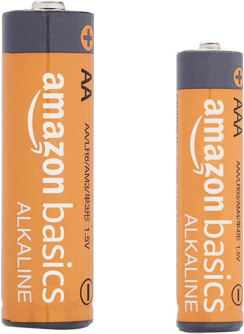 Amazon Basics 24 Count AA & AAA High-Performance Alkaline Batteries Value Pack - 12 Double AA Batteries and 12 Triple AAA Batteries...