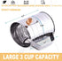Stainless Steel 3 Cups Flour Sifter for baking | Rotary Hand Crank Powdered sugar shaker and flour duster|...