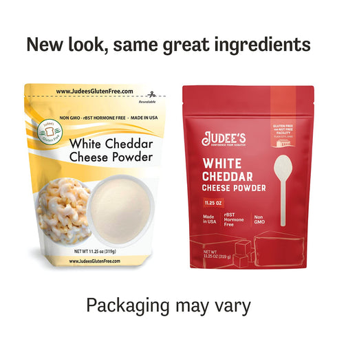 Judee’s White Cheddar Cheese Powder 11.25oz - 100% Non-GMO, rBST Hormone-Free - Gluten-Free & Nut-Free - Made from Real Cheddar Cheese - Made in U...