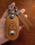 for Mercedes Benz Key Fob Cover Leather Car Key Case Keychain Fob Holder Compatible for Mercedes Benz E-Class G-Class S-Class 2020-2024 (Brown)...