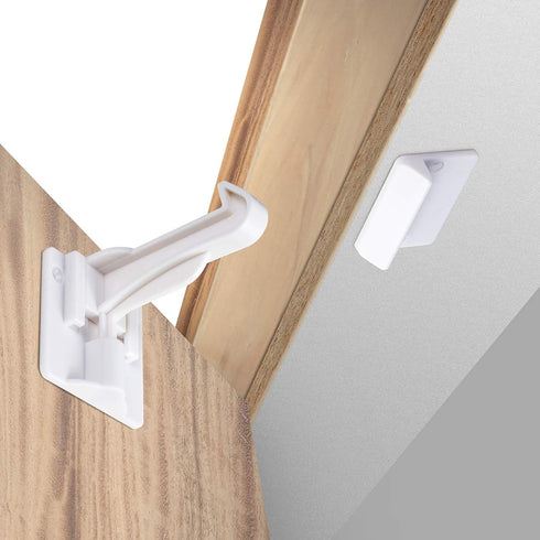 Upgraded Invisible Baby Proofing Cabinet Latch Locks (10 Pack) - No Drilling or Tools Required for Installation, Works with Most Cabinets and Draw...