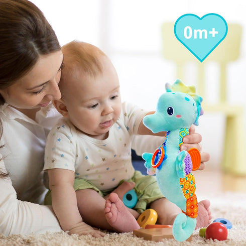 Baby Toys 0-6 Months,Infant Musical Stuffed Animals Soft Toy with Bright Colors,Crinkle Sound Paper, Multi-Textures & Rattles,Baby Newborn Toys fo...