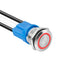 LED Latching Push Button Switch, Stainless Steel, IP67 Waterproof 5-24V 20A 1NO, with Wire Socket Plug (1, Red, 19mm)...