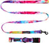 Tie Dye Dog Collar Pet Funny Dog Leash Set for Small Medium Large Dogs Tie Dye Collars (XS(7.4'' - 9.8''))...