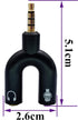 3.5mm Headphone Y Splitter Adapter Gold Plated 4 Pole 3.5mm Male to 3.5MM Headphone+Microphone (MIC) Female Plugs Audio Stereo Converter(2-Pack)...