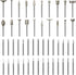 Stone Carving Set Diamond Burr Bits Compatible with Dremel, 50PCS Polishing Kits Rotary Tools Accessories with 1/8’ Shank for Carving, Engraving, ...