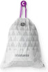 Brabantia PerfectFit Trash Bags (Size C/2.6-3.2 Gal) Thick Plastic Trash Can Liners with Drawstring Handles (40 Bags)...