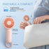 Portable Mini Handheld Fan, 2 in 1 Fan with 3 Colors, USB Rechargeable Small Pocket Fan, 3 Speeds Personal Small Hand Fan for Travel/Summer/Concer...