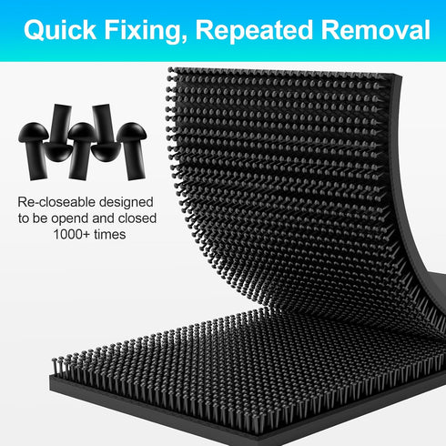 Dual Lock Fastener 1in x 2in Heavy Duty Mounting Tape, 10PCS Reclosable Self Mating Fastener SJ3550 400 Black for Indoor/Outdoor...