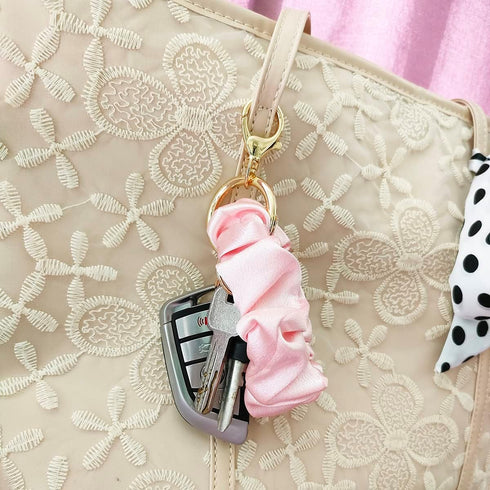 Wrist Strap Key Chain Elastic Scrunchie Bracelet Multifunctional Key Ring for Women...