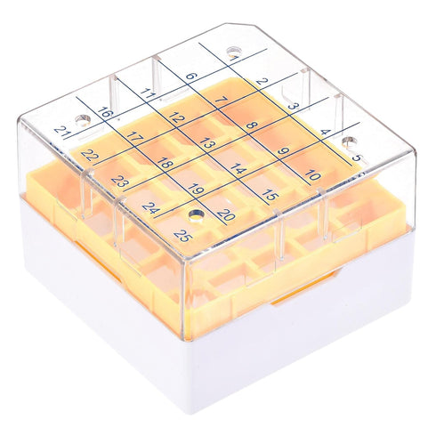 uxcell Centrifuge Tube Freezer Storage Box 25 Places Waterproof Polypropylene Cryogenic Holder Rack for 1.8/2ml Microcentrifuge Tubes Vials Sample...