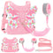 Toddlers Leash + Anti Lost Wrist Link Child Kids Safety Harness Kids Walking Wristband Assistant Strap Belt for Girl Pink Christmas Gift...