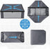 HomeHacks Storage 3-Pack Clothes Organizer Storage Bags Foldable Storage Box with Large Clear Window Sturdy Handles for Closet, Dorm, Pillows, Bed...