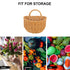 Zerodeko Trash Can Straw Woven Wastebasket Bedroom Trash Can Wall Hanging Basket Small Garbage Cans Wicker Waste Basket with Handle Countertop Tra...