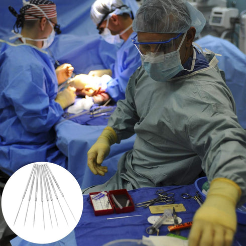 8pcs Dissection Needle Stainless Steel Single End Probe Lab Bio Experiment Dissection Tools for Medical Students and Veterinary...
