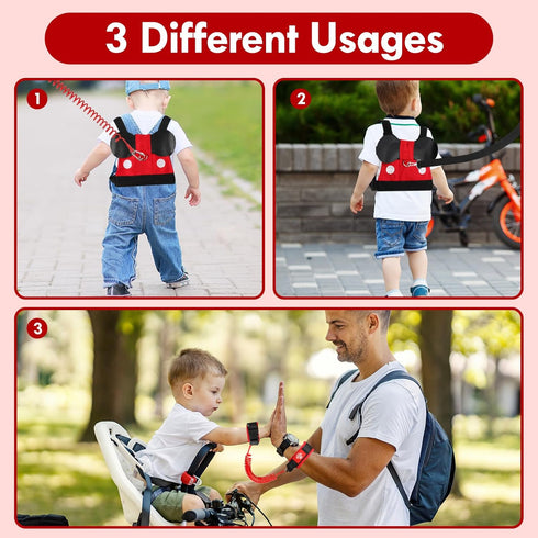 Lehoo Castle Toddler Leash for Walking, Baby Leashes for Toddlers Boys, Kid Harness with Leash, Child Safety Leash Anti Lost Wrist Link (Mickey)...