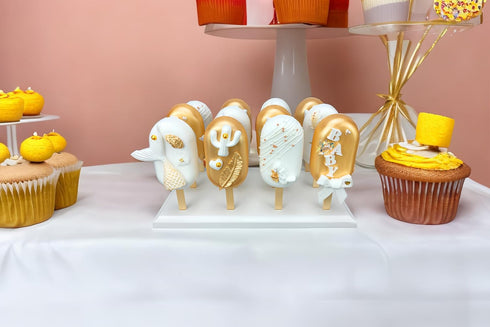 Wood Cakesicle Stand Display - 12 Count Popsicle Sticks Holder for Dessert Table of Wedding Shower Birthday Parties - Sturdy and Reusable...