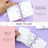 2 Pack Mini Transparent 3 Ring Binder Covers with Binder Inner Paper and Pockets, Clear Soft PVC Notebook Closure Loose Leaf Folder with Snap Butt...