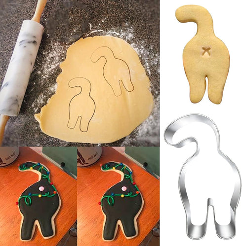 Kitty Cat Cookie Cutter Set-6 Piece-Cat Face, Kitty Butt, Kitty Cat Paw and 3 Cute Shapes Kitty Cat Body Cookie Cutters Molds for Kitty Cat Themed...