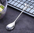 Stainless Steel Leaf Coffee Spoon, SZBAIDEKJ 10 Pcs Creative Tableware Dessert Spoons, Stirring, Mixing, Sugar, Stir, Ice Cream Teaspoon Set (Silv...