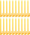 20pcs Heavy Duty Plastic Landscape Edging Stakes Plant Support Lawn Stake Durable Tent Pegs Spike Hook for Outdoor Activities Garden Camping Yello...