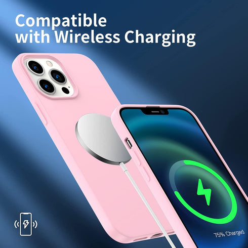 Designed for iPhone 13 Pro Max Case, Silicone Ultra Slim Shockproof Phone Case with Soft Anti-Scratch Microfiber Lining, [Enhanced Camera Protecti...