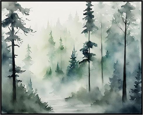 Posterizer 1 pcs- mountains and trees beautiful landscape nature 9-Landscape & Nature Art-Floral Botanical Art- Decor for Home & Office- unframed ...