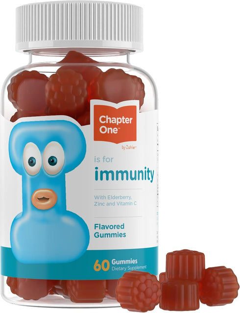 Zahler - Chapter One Immune Support Gummies for Kids with Vitamins C, Zinc & Black Elderberry (60 Flavored Gummies) Kosher Immunity Vitamin C & El...