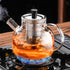 PARACITY Glass Teapot Stovetop, Borosilicate Clear Tea Kettle with Removable Stainless Steel Infuser,Teapot Blooming and Loose Leaf Tea Maker Tea ...