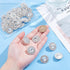 30pcs 1inch Silver Round Rhinestone Buttons Sparkle Embellishments Glass Crystal Buttons 1-Hole Alloy Rhinestone Shank Buttons for Clothing Button...