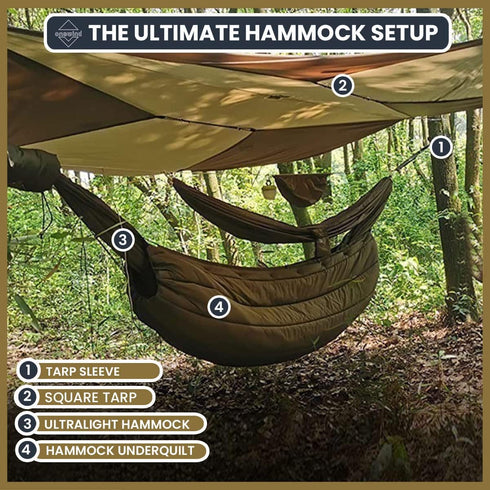 onewind Versatile Hammock Gear Sling or Backpack Rain Cover, Ultralight Waterproof Underbelly Gear Hammock Storage to Place Backpack, Clothes, Qui...