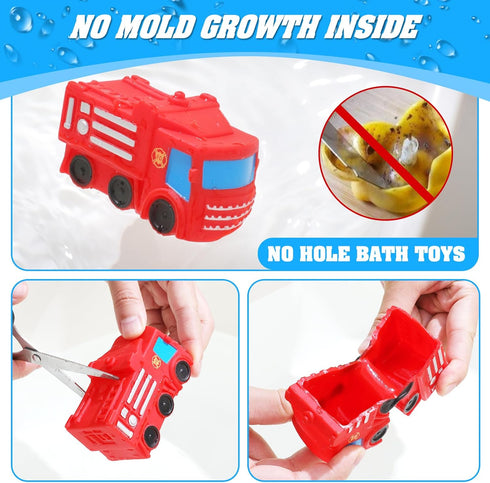 Bath Toys for Toddlers 1-3 - Toy Car Mold Free Baby Bath Toys for Infants 6-12 Months No Hole Bath Toys for Babies Toddlers Bathtub Toys Pool Toys...
