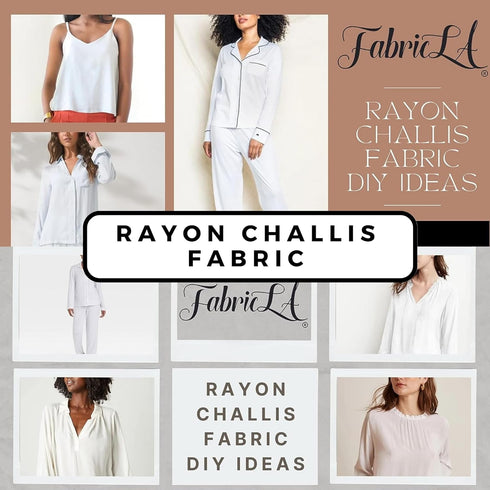 Rayon Challis Fabric by The Yard - 60" Inches Wide - Lightweight Rayon Fabric - Use Rayon Fabric by The Yard for Lounge Wear, Jumpsuits, Pajamas, ...