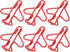 Office Paper Clips, Paper Clips Plating Process Airplane Shaped for Scrapbooking (Red)...