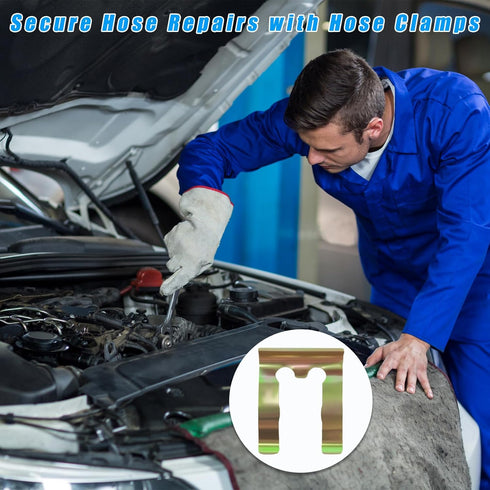 8 PCS Brake Line Clips Metal Brake Hose Retainer, U Shaped Metal Car Brake Hose Clips Replacement, Universal Vehicle Brake Hose Lock for Cars, Mot...